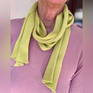 Lime Green Knit Scarf
